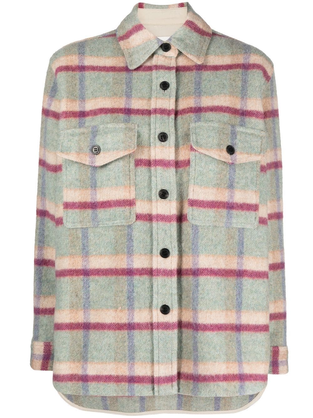 MARANT ÉTOILE checkered fleece shirt jacket - Green von MARANT ÉTOILE