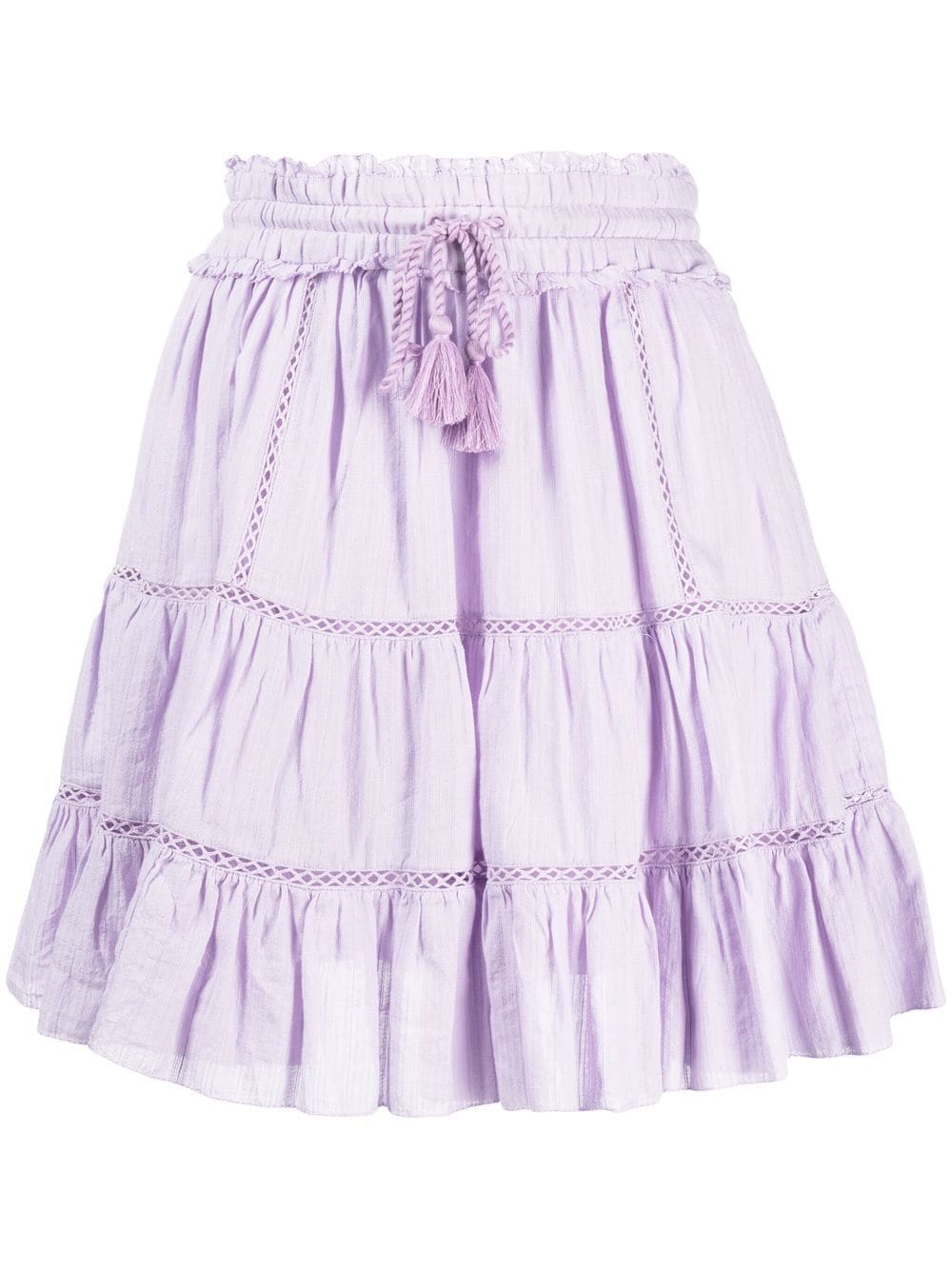 MARANT ÉTOILE drawstring-waist tiered skirt - Purple von MARANT ÉTOILE