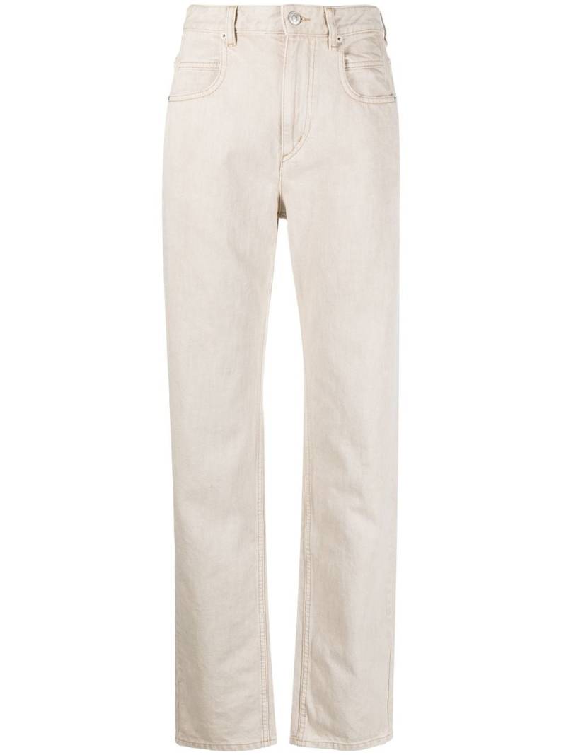 MARANT ÉTOILE high-waist straight-leg jeans - Neutrals von MARANT ÉTOILE