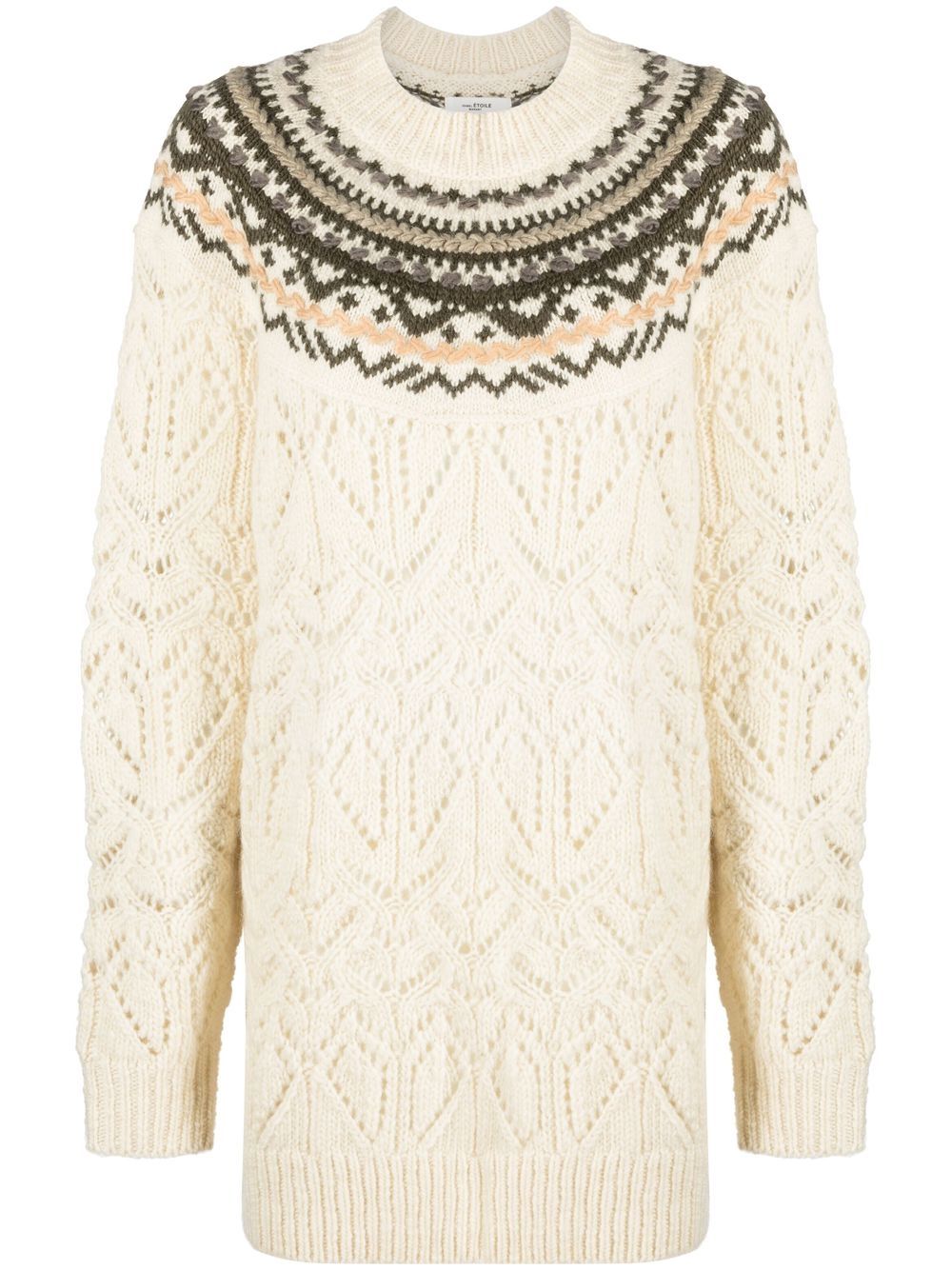 MARANT ÉTOILE patterned-knit oversize jumper - Neutrals von MARANT ÉTOILE