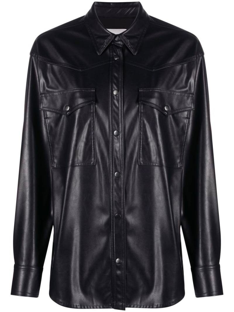 MARANT ÉTOILE polished-finish short-sleeve shirt - Black von MARANT ÉTOILE