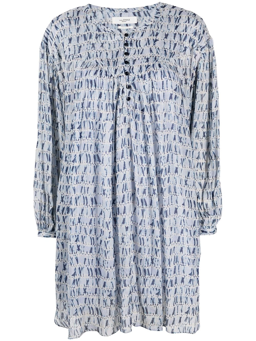 MARANT ÉTOILE printed long-sleeved midi dress - Blue von MARANT ÉTOILE