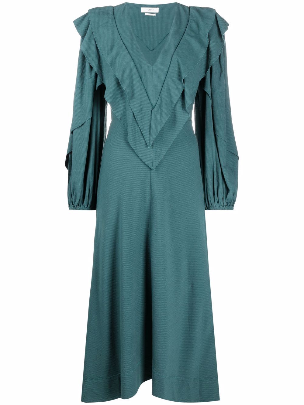 MARANT ÉTOILE ruffle-detail long-sleeve dress - Green von MARANT ÉTOILE