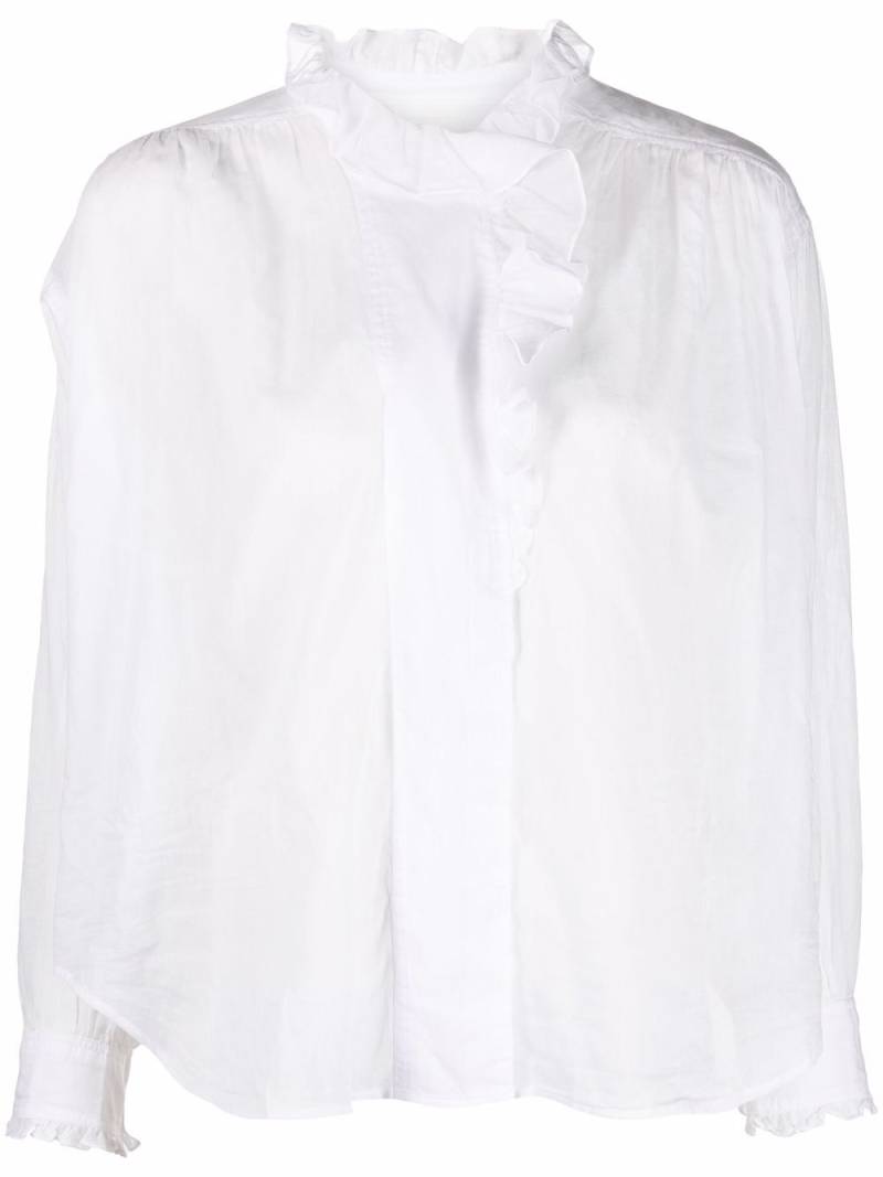 MARANT ÉTOILE ruffled high-neck blouse - White von MARANT ÉTOILE