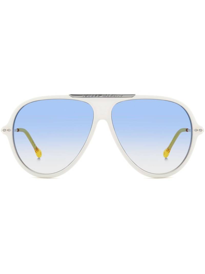 Isabel Marant Eyewear Hera pilot-frame sunglasses - White von Isabel Marant Eyewear