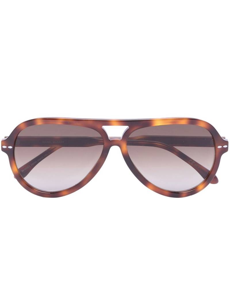 Isabel Marant Eyewear Naya pilot-frame sunglasses - Brown von Isabel Marant Eyewear