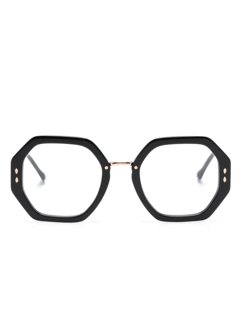 Isabel Marant Eyewear geometric-frame glasses - Black von Isabel Marant Eyewear