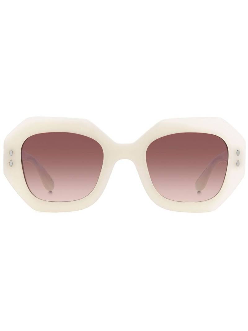 Isabel Marant Eyewear geometric-frame sunglasses - White von Isabel Marant Eyewear