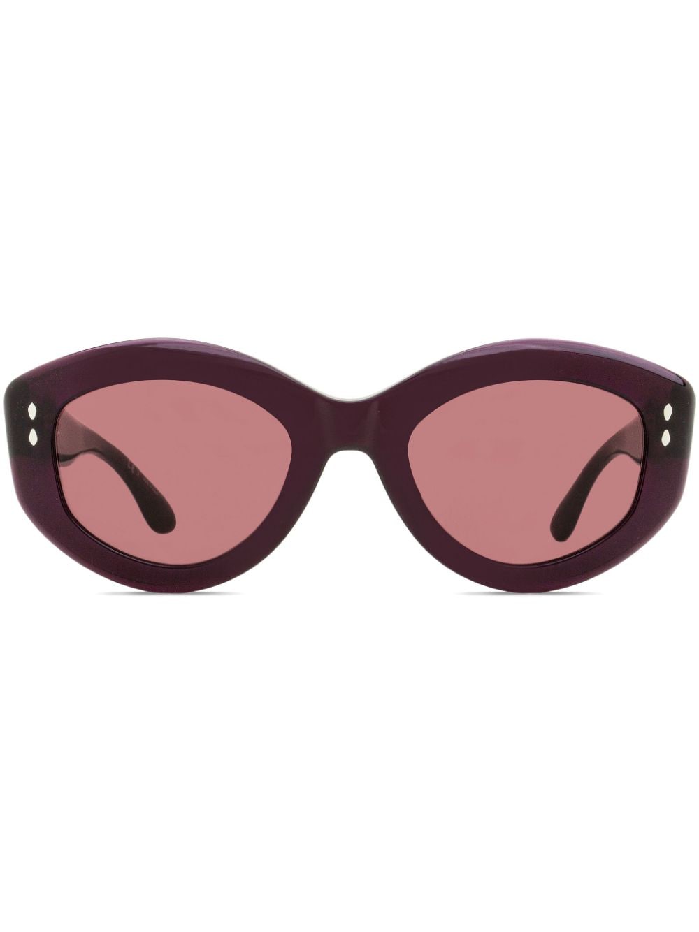 Isabel Marant Eyewear printed oval-frame sunglasses - Red von Isabel Marant Eyewear