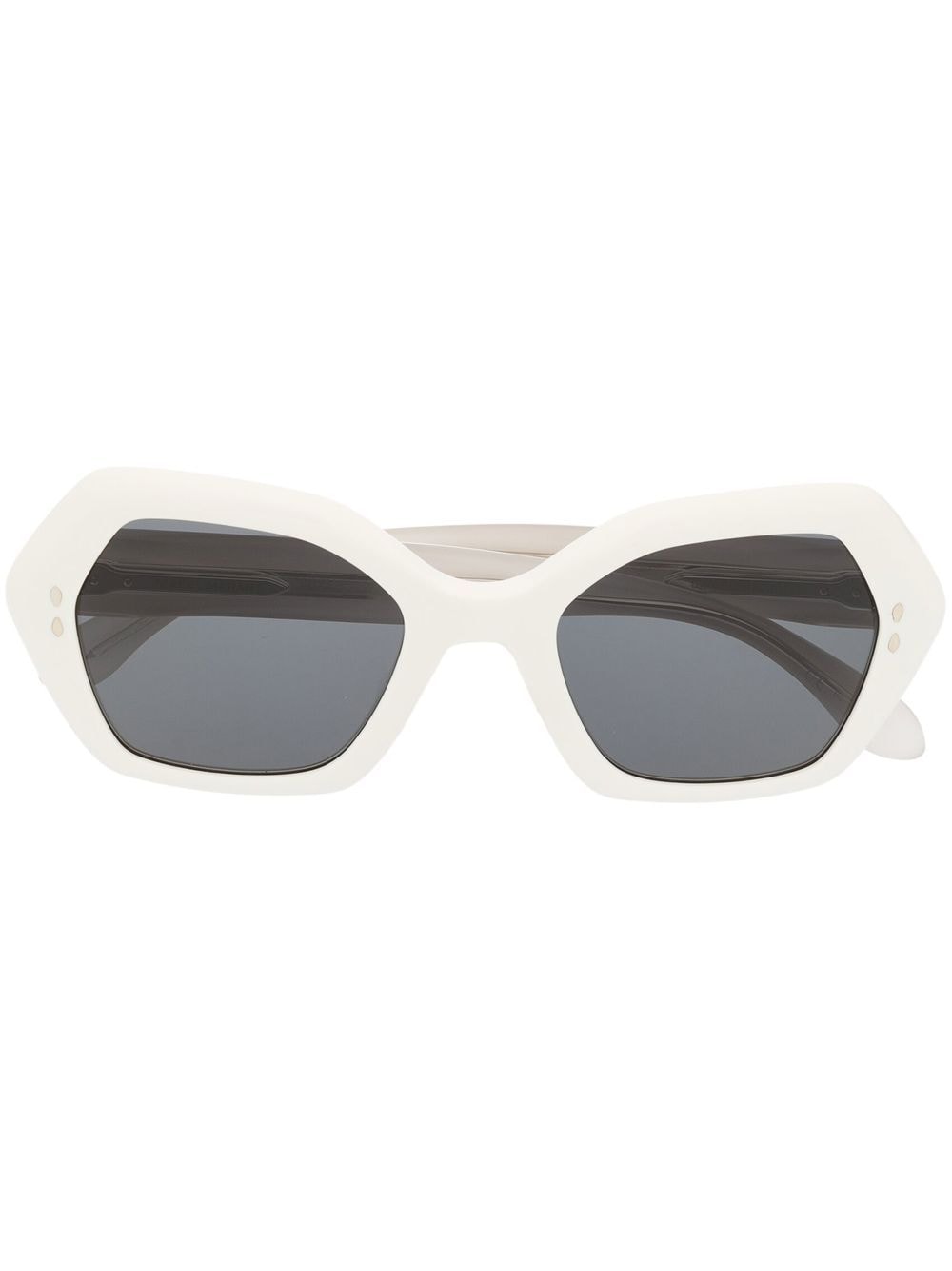 Isabel Marant Eyewear Ely hexagon-frame tinted sunglasses - White von Isabel Marant Eyewear