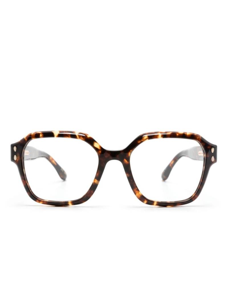 Isabel Marant Eyewear tortoiseshell-effect square-frame glasses - Brown von Isabel Marant Eyewear