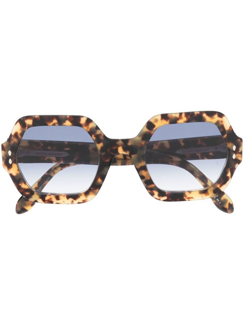 Isabel Marant Eyewear tortoiseshell hexagonal-frame sunglasses - Brown von Isabel Marant Eyewear