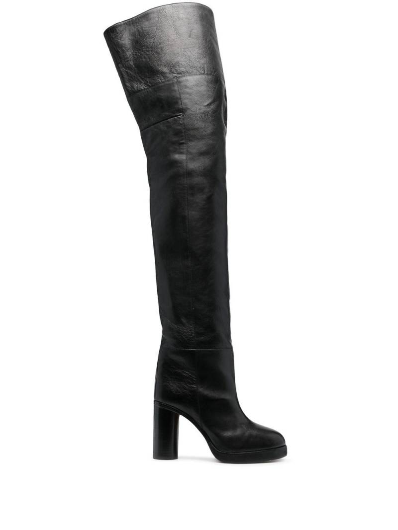 ISABEL MARANT 100mm knee-high leather boots - Black von ISABEL MARANT