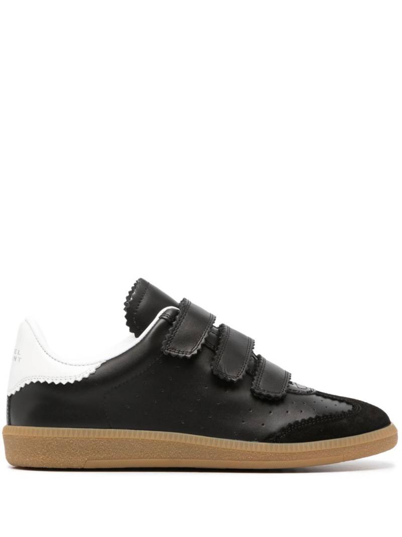 ISABEL MARANT Beth perforated touch-strap sneakers - Black von ISABEL MARANT