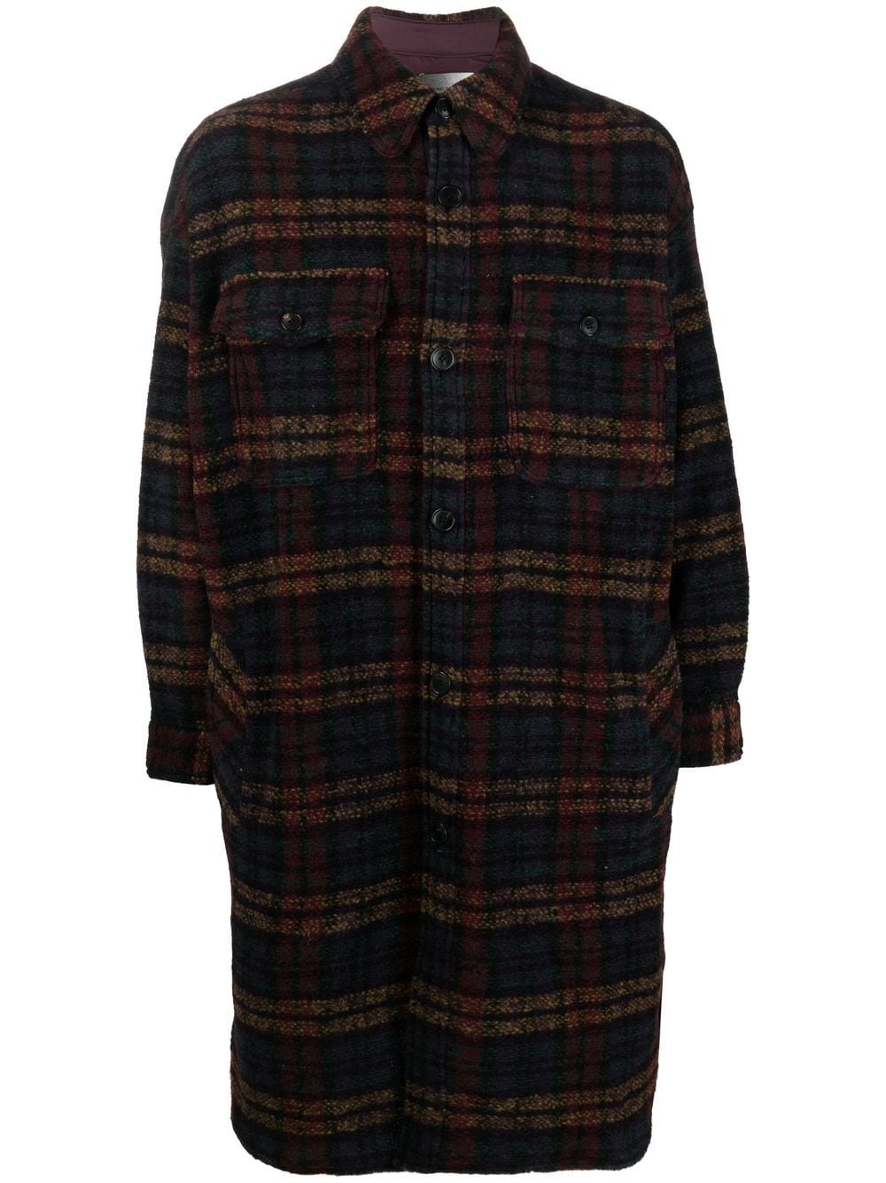 MARANT Kotajot checked single-breasted coat - Purple von MARANT