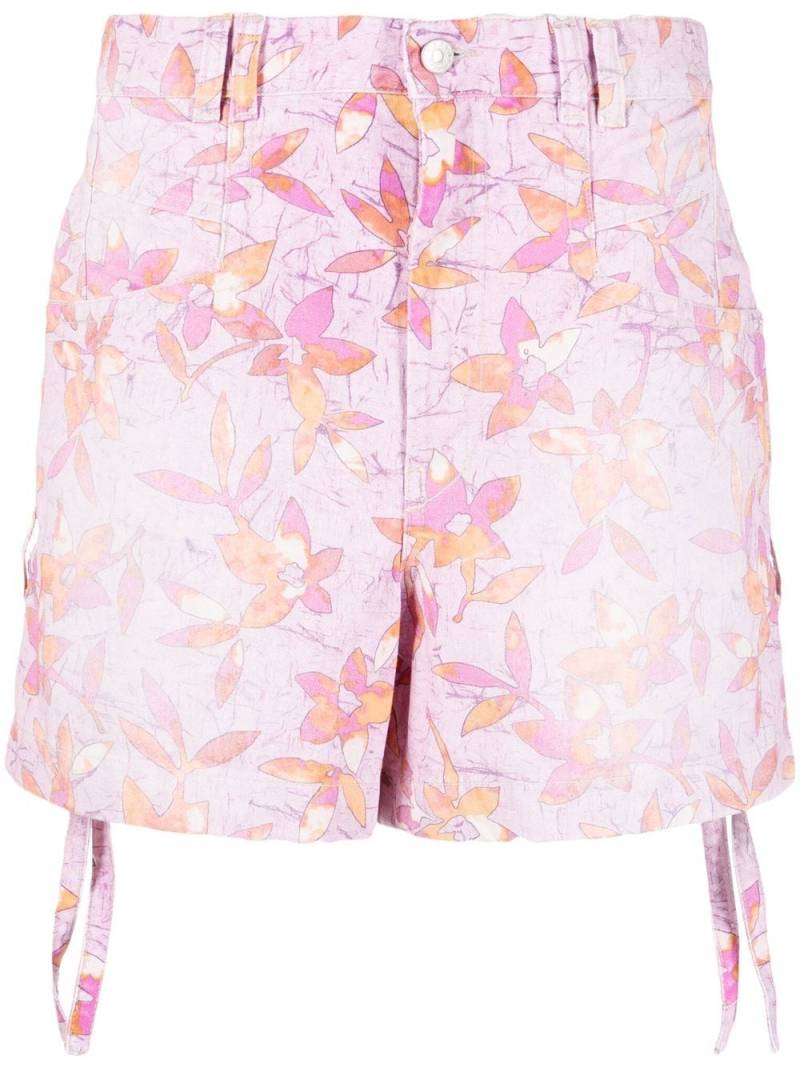 ISABEL MARANT Naesqui floral print denim shorts - Pink von ISABEL MARANT