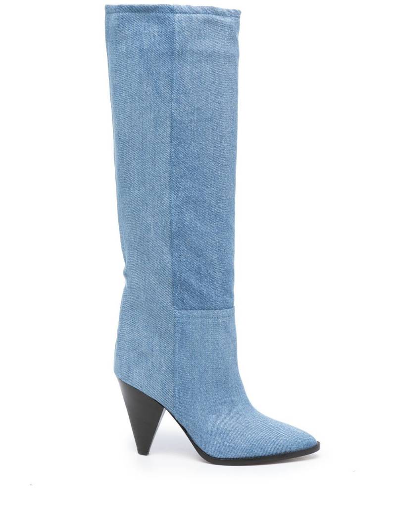 ISABEL MARANT Ririo denim 80mm boots - Blue von ISABEL MARANT