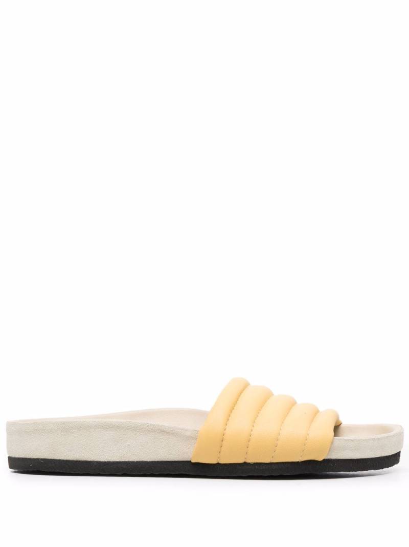 ISABEL MARANT Shellea padded slides - Yellow von ISABEL MARANT