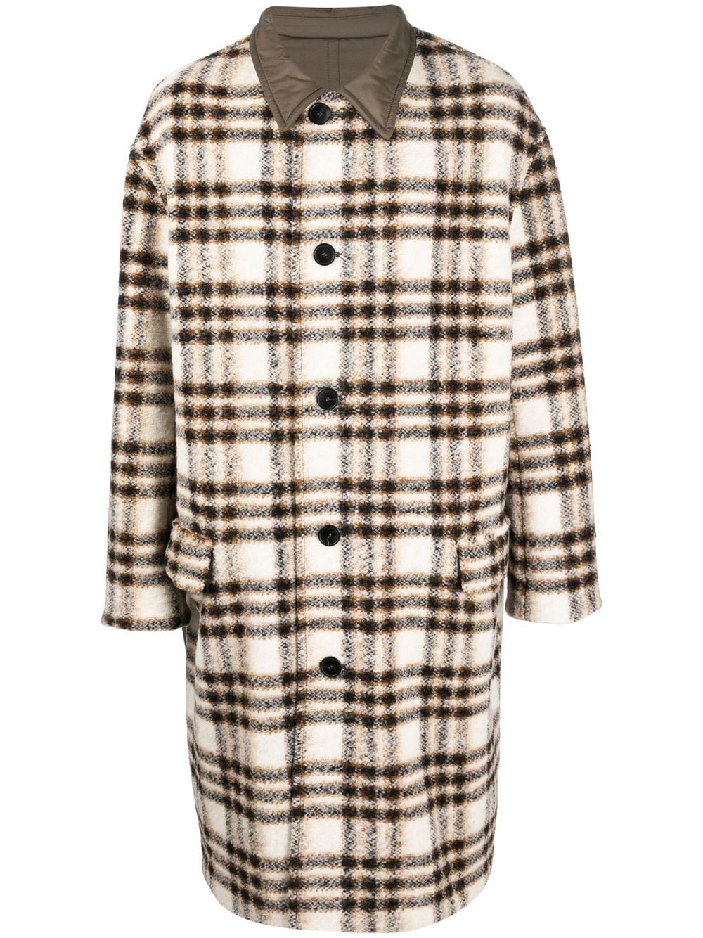 MARANT check-pattern single-breasted coat - Neutrals von MARANT