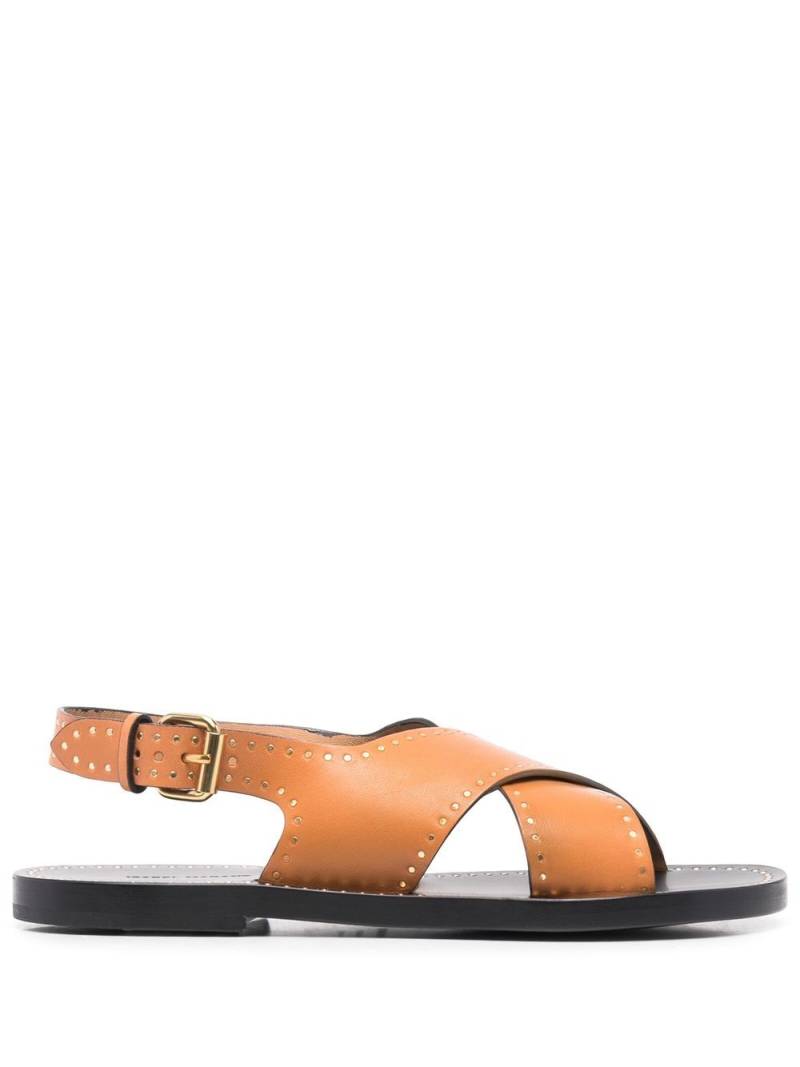 ISABEL MARANT Jane leather sandals - Brown von ISABEL MARANT