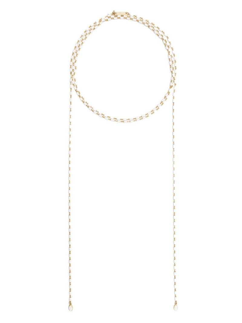 ISABEL MARANT drop-design chain-link necklace - White von ISABEL MARANT