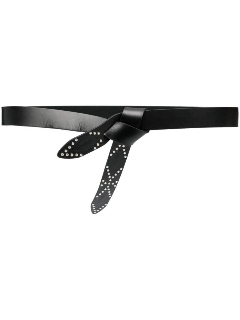 ISABEL MARANT knot-fastening leather belt - Black von ISABEL MARANT