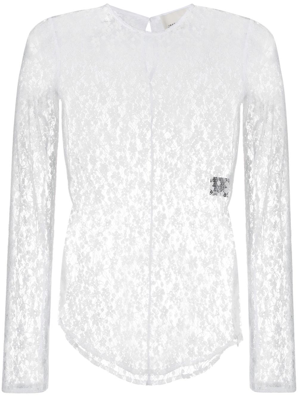 ISABEL MARANT lace-detail long-sleeved top - White von ISABEL MARANT