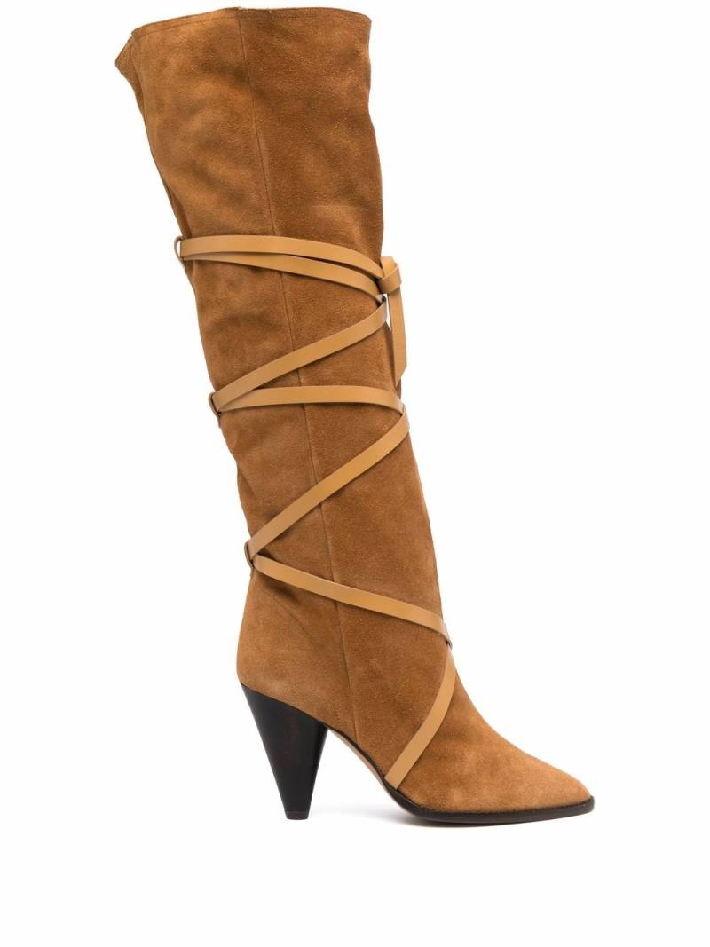 ISABEL MARANT lace-up suede boots - Neutrals von ISABEL MARANT