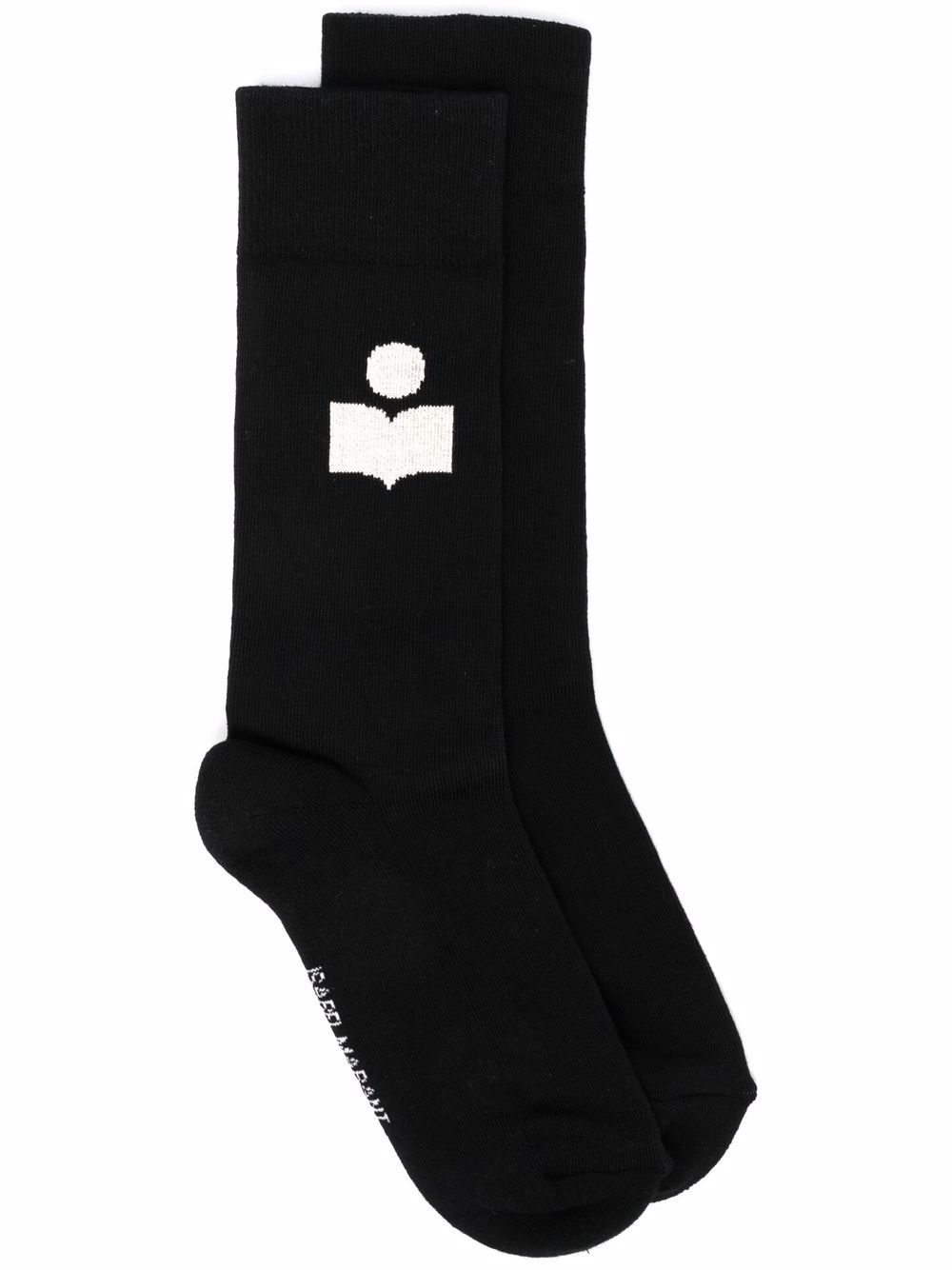 ISABEL MARANT Siloki logo-intarsia socks - Black von ISABEL MARANT