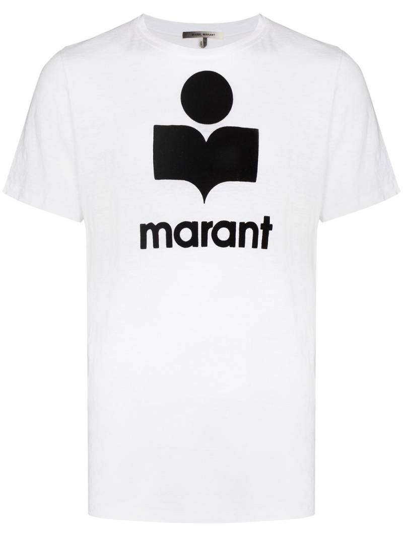 MARANT logo print linen T-shirt - White von MARANT