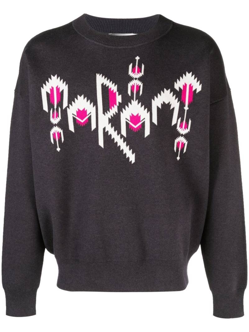 MARANT logo print sweatshirt - Blue von MARANT