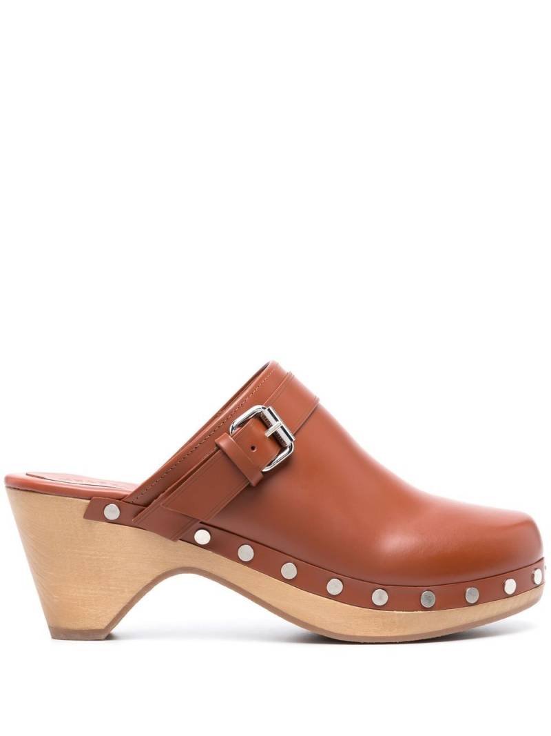 ISABEL MARANT Titya leather clogs - Brown von ISABEL MARANT