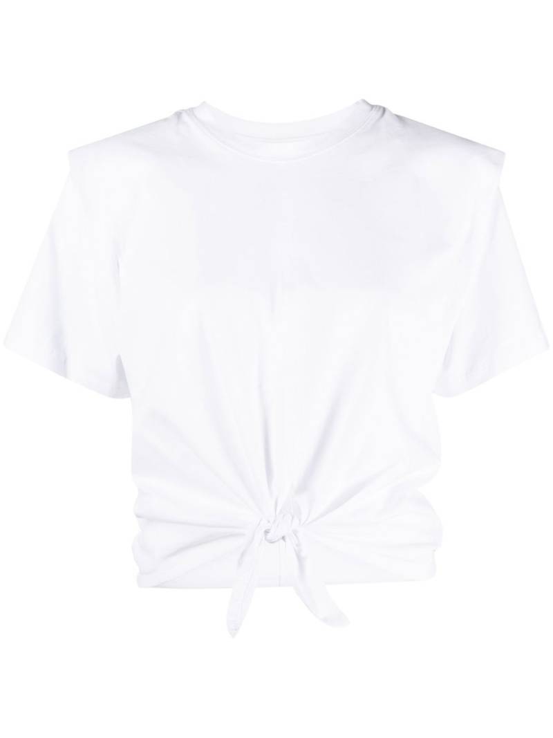 ISABEL MARANT tied-waist short-sleeved T-shirt - White von ISABEL MARANT