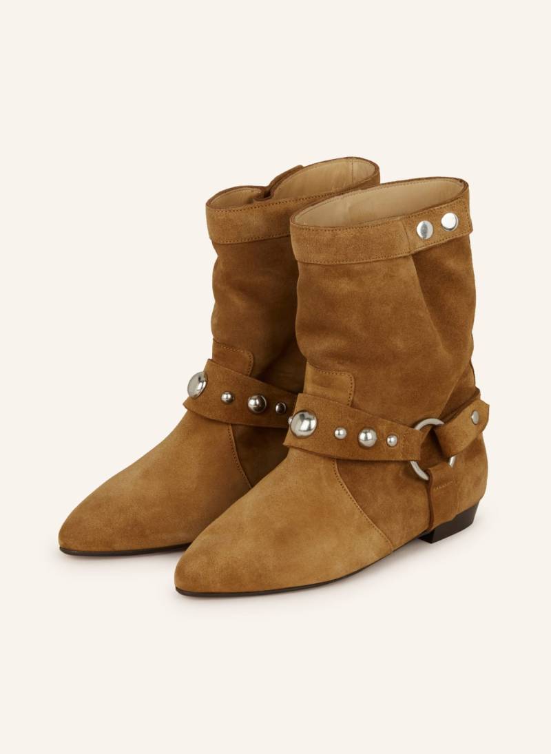 Isabel Marant Boots Stania Mit Nieten braun von Isabel marant