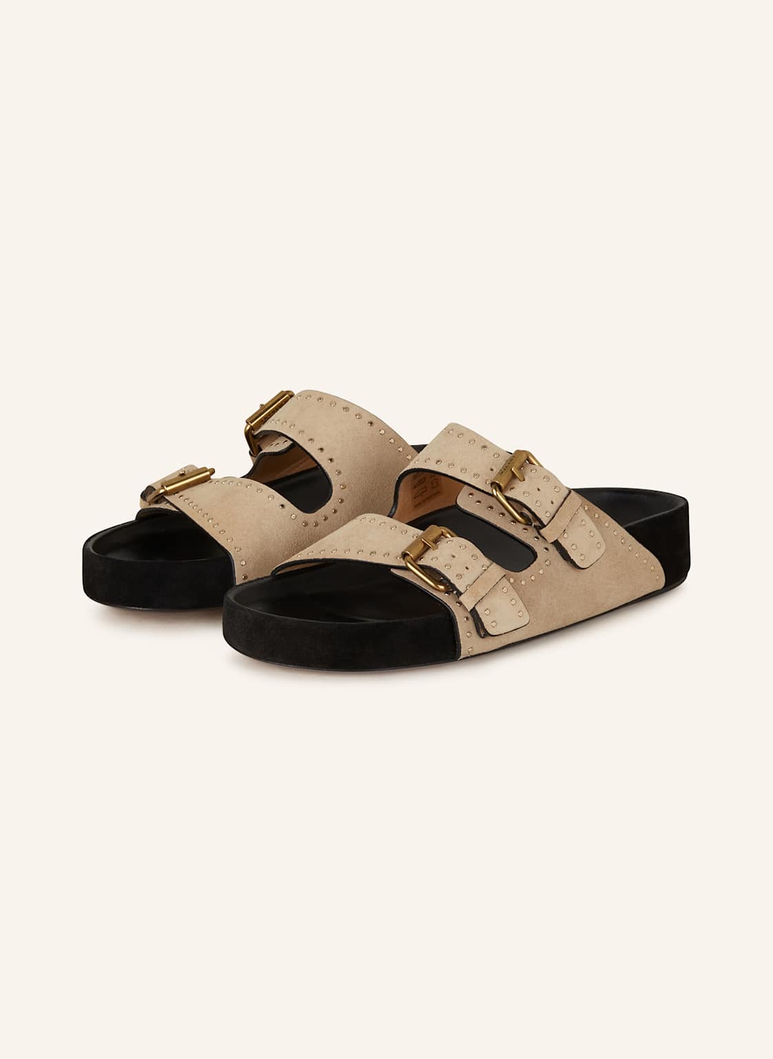 Isabel Marant Pantoletten Lennyo Mit Nieten beige Isabel Marant Pantoletten Lennyo Mit Nieten beige von Isabel marant