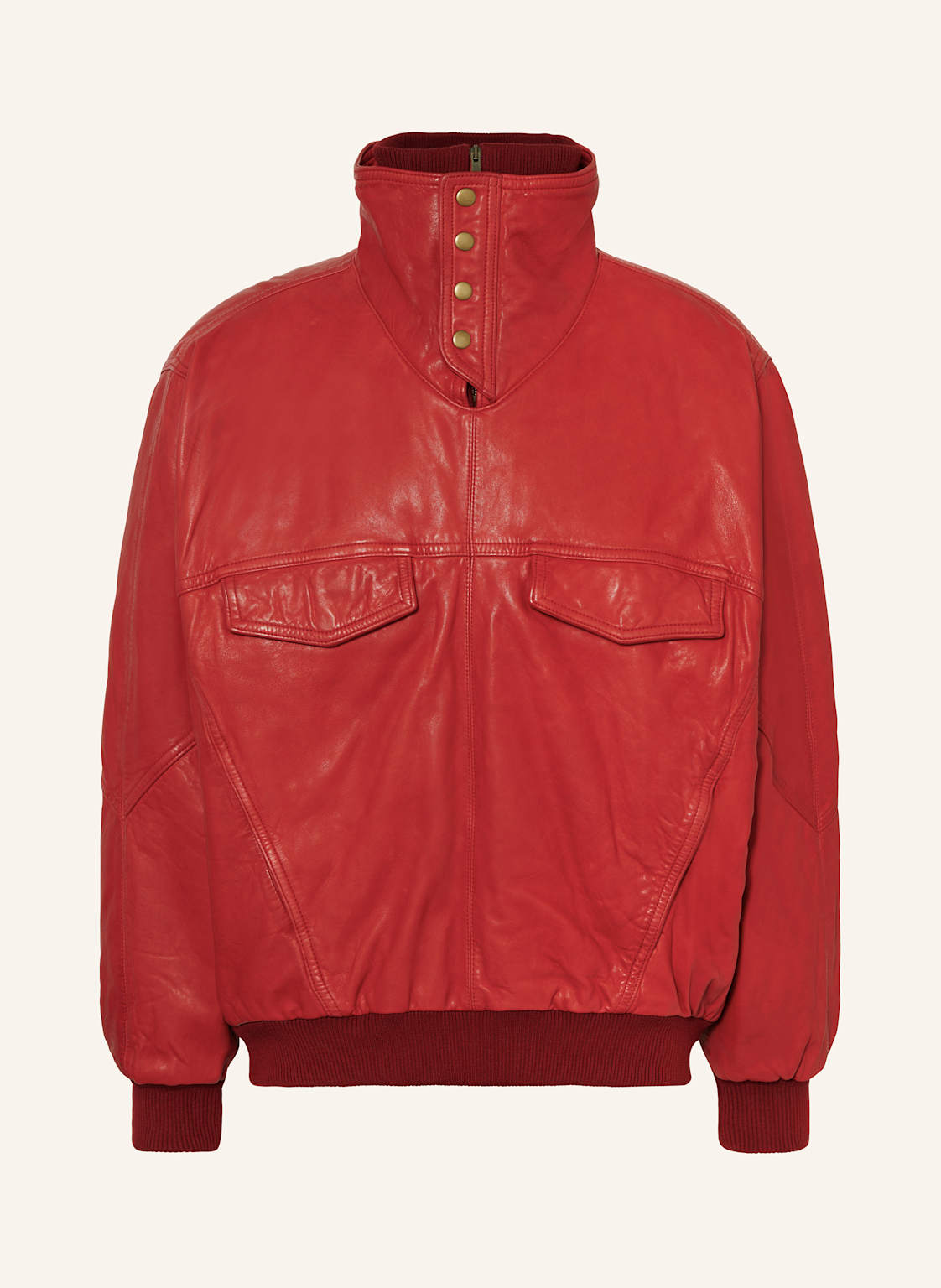 Isabel Marant Schlupfjacke Cilian Aus Leder rot Isabel Marant Schlupfjacke Cilian Aus Leder rot von Isabel marant