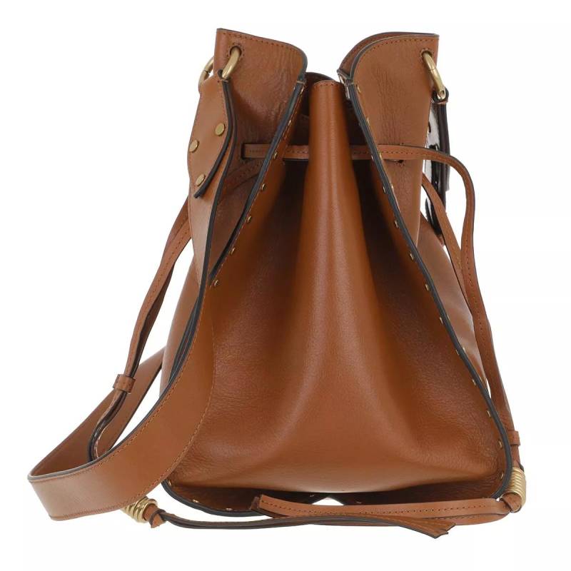 Isabel Marant Schultertasche - Taj Drawstring Bucket Bag Suede - Gr. unisize - in Cognacbraun - für Damen von Isabel marant