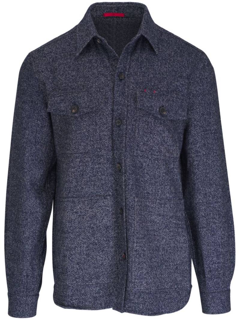 Isaia knitted shirt - Blue von Isaia