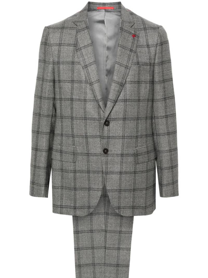 Isaia plaid-check single-breasted suit - Grey von Isaia