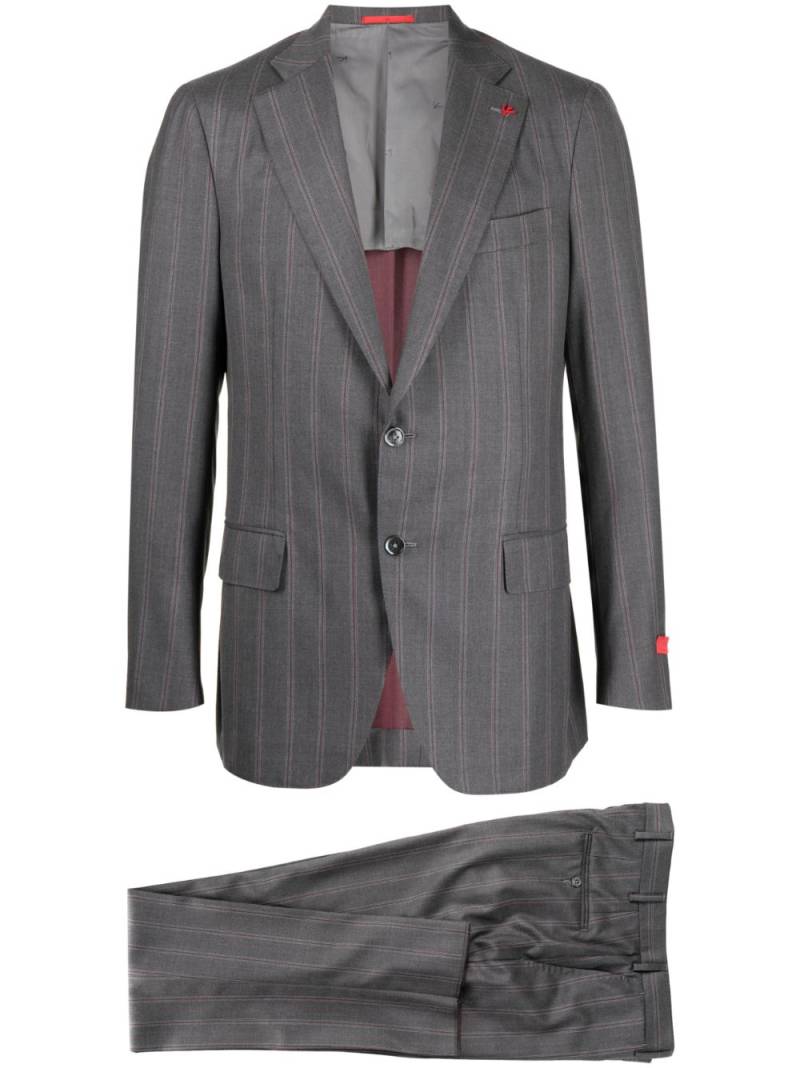 Isaia two-piece stripe-pattern suit - Grey von Isaia