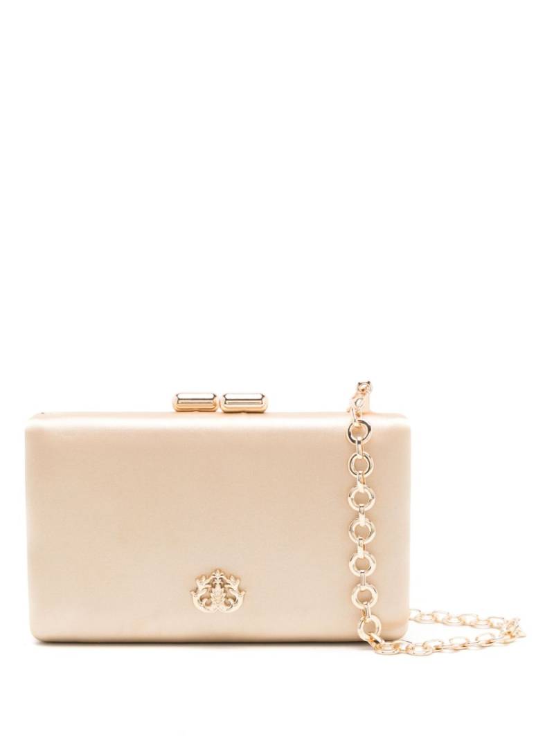 Isla Eva logo-plaque clutch bag - Neutrals von Isla