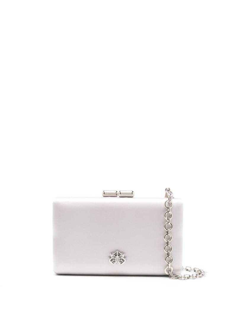 Isla Eva logo-plaque clutch bag - Silver von Isla