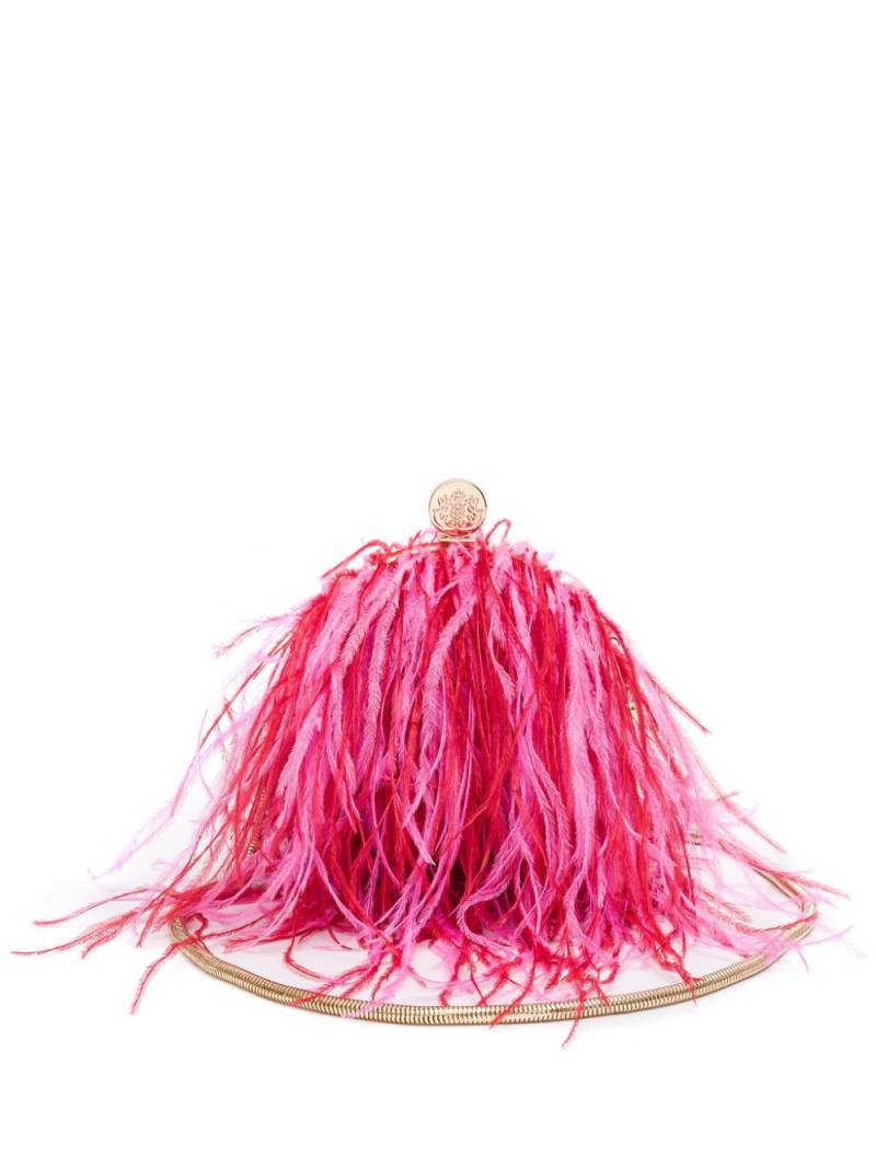 Isla Lily feathered shoulder bag - Pink von Isla