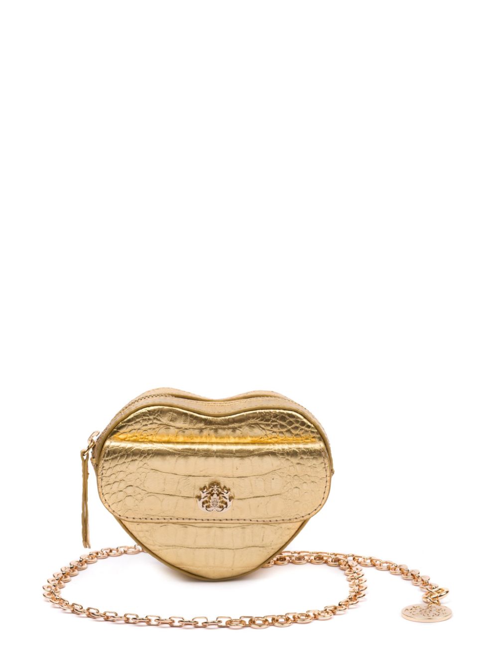 Isla Mini Heart leather mini bag - Gold von Isla