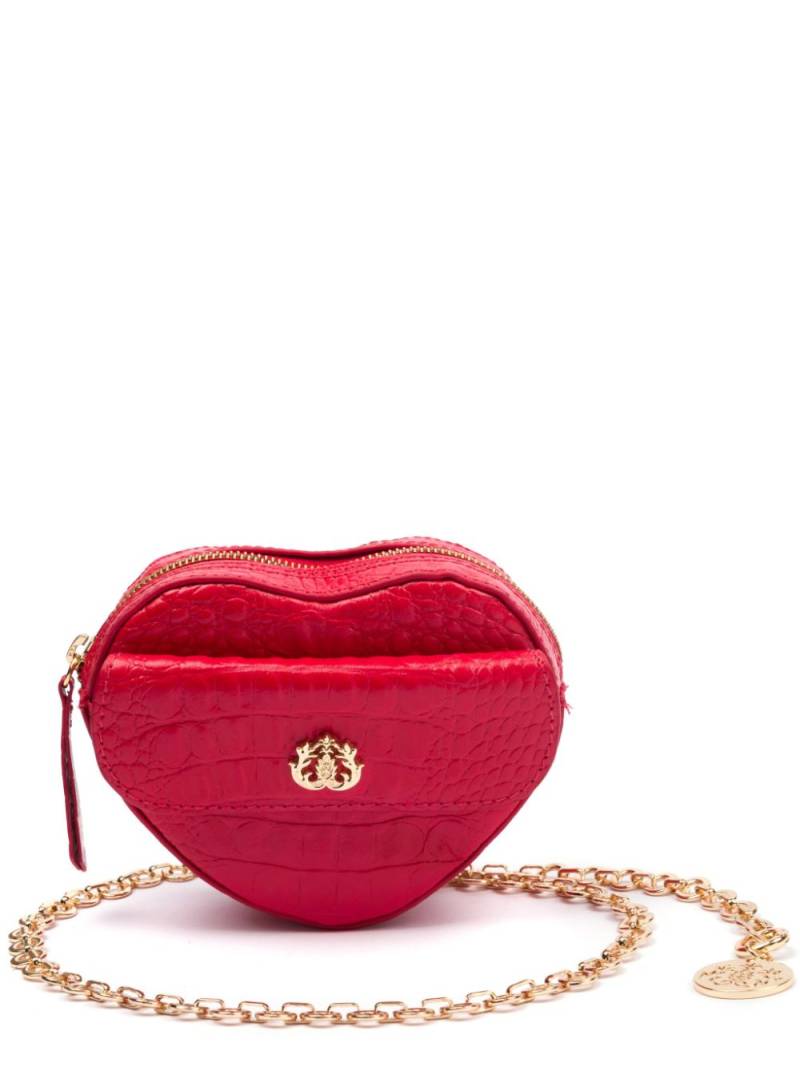 Isla Mini Heart leather mini bag - Red von Isla