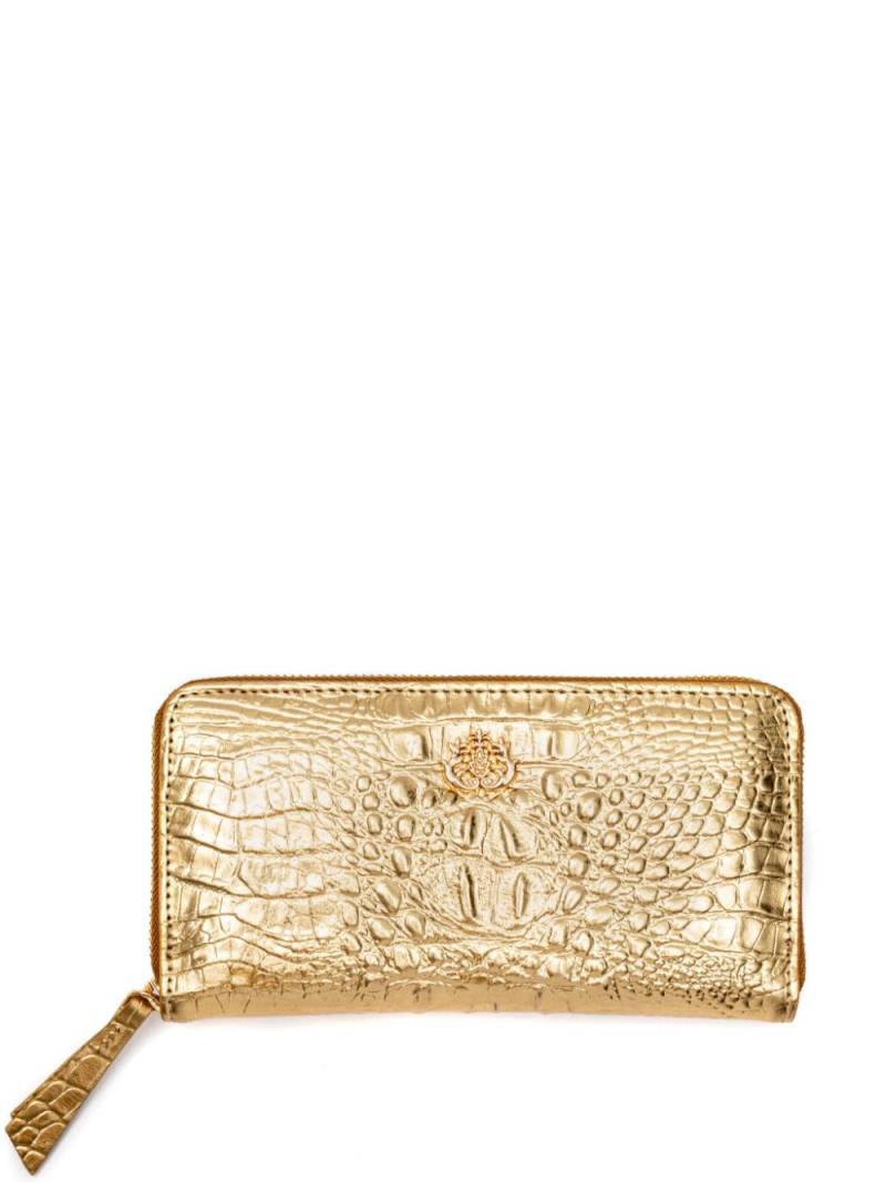 Isla crocodile-embossed leather wallet - Gold von Isla