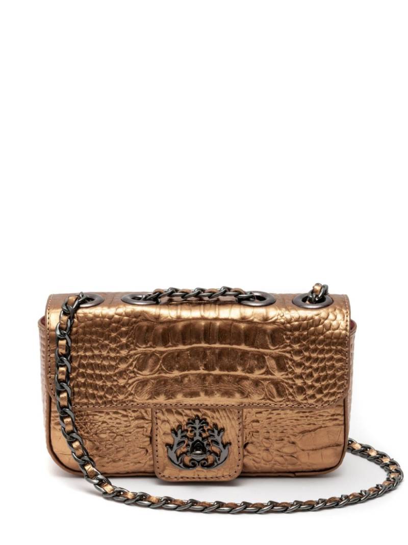 Isla mini Anne crocodile-effect crossbody bag - Brown von Isla