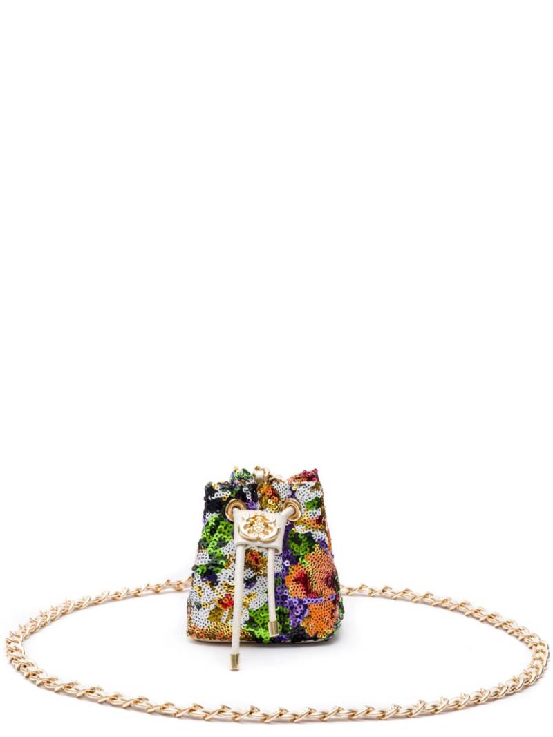 Isla nano sequin-embellished bucket bag - Orange von Isla