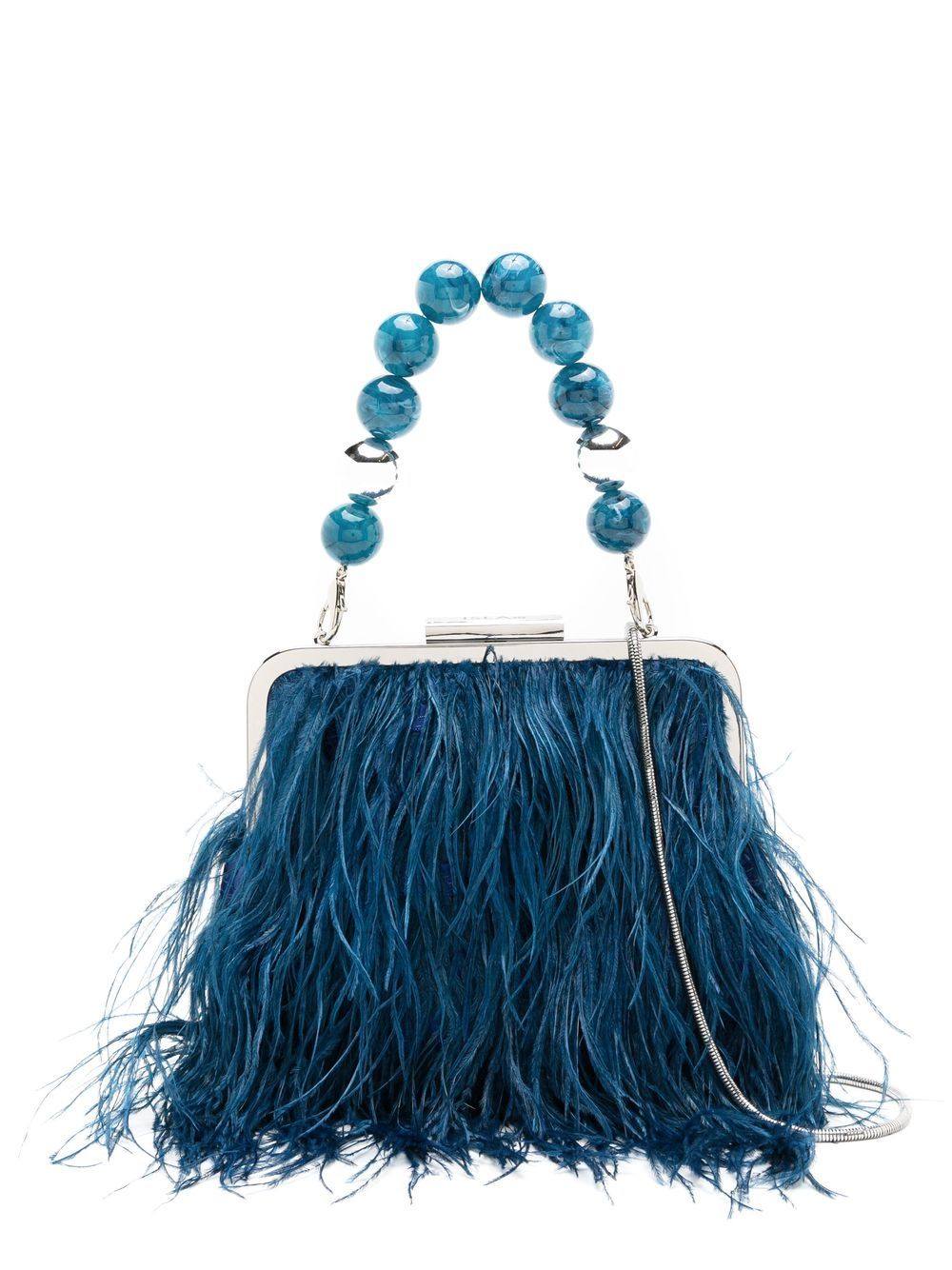 Isla ostrich-feather crossbody handbag - Blue von Isla