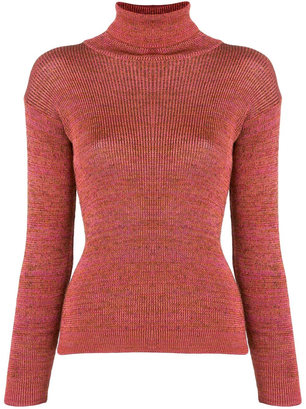 Issey Miyake Pre-Owned 1970's turtleneck jumper - Red von Issey Miyake Pre-Owned